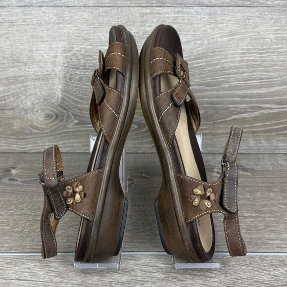 Dansko Caroline Women’s Sz 9.5-10/EU 40 Brown Leather Slingback Floral Sandals - Picture 10 of 10
